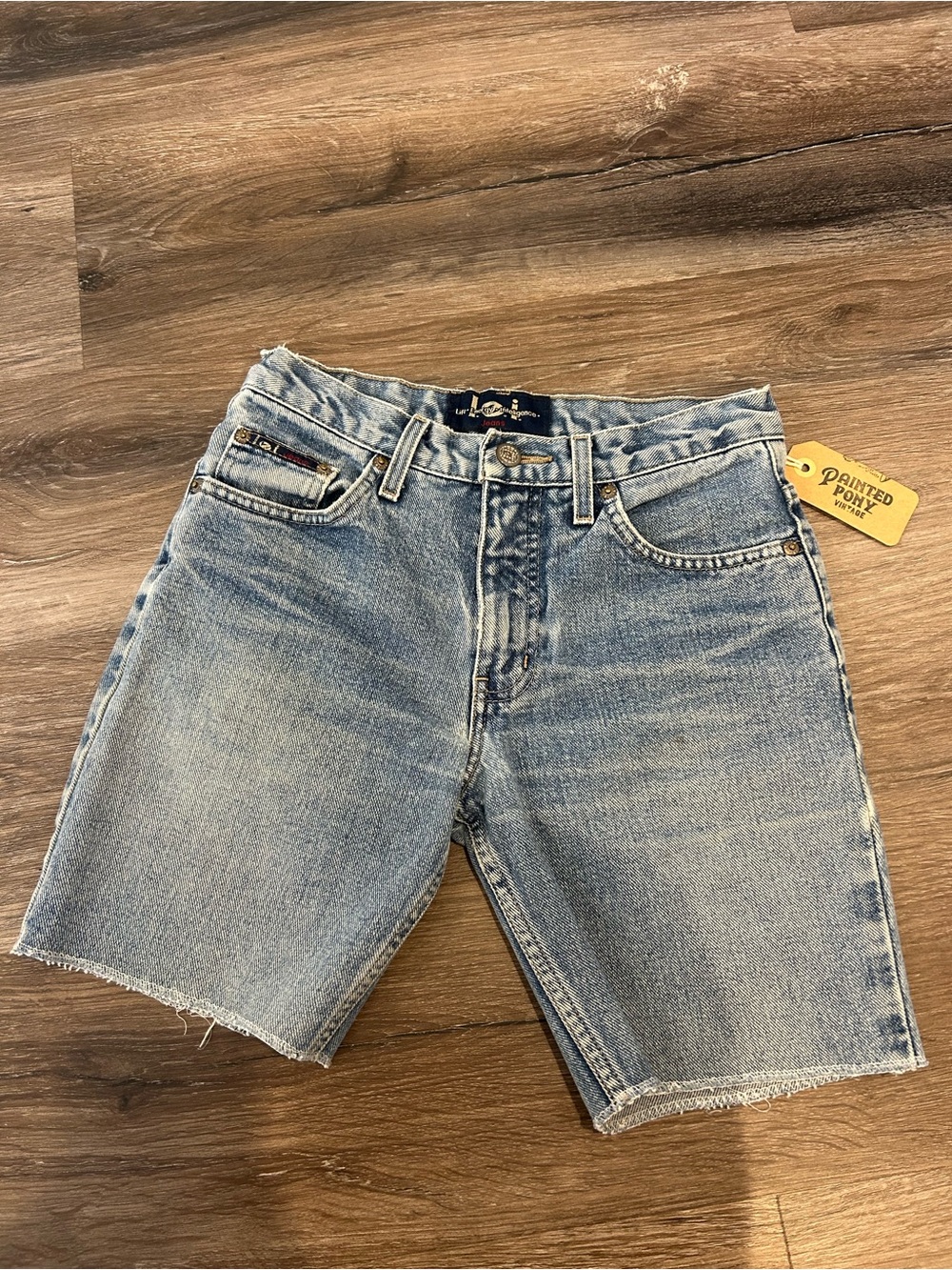 Vintage lei Light Blue Denim Jean Shorts